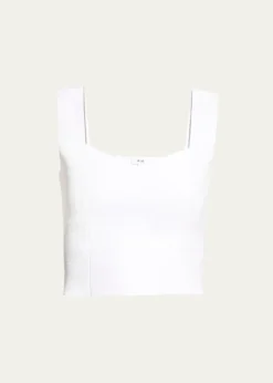 A.L.C.Jordana Seamed Cropped Tank Top