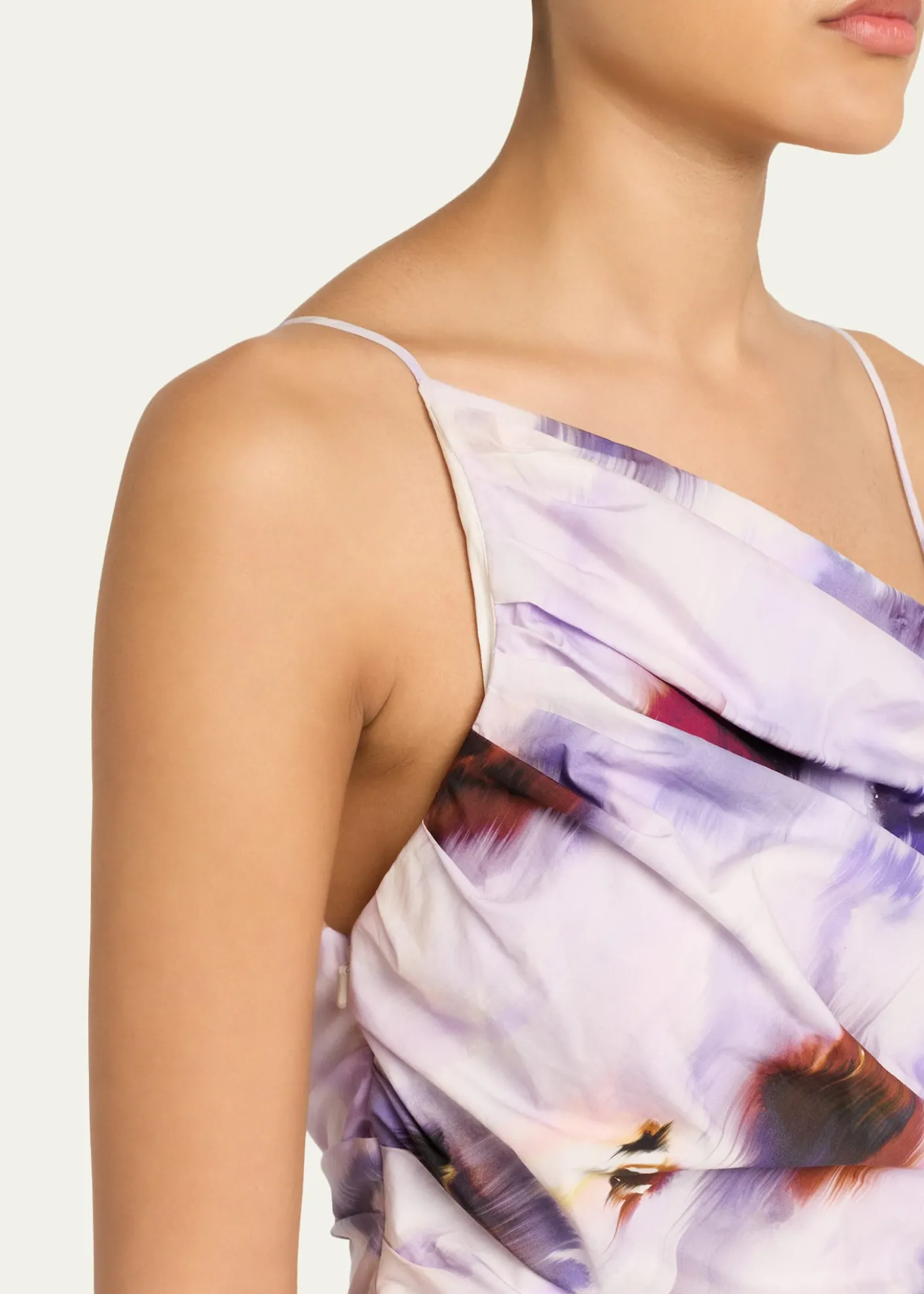 A.L.C.Juno Asymmetric Floral Midi Dress