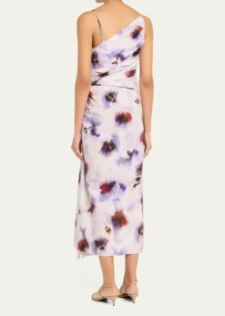 A.L.C.Juno Asymmetric Floral Midi Dress
