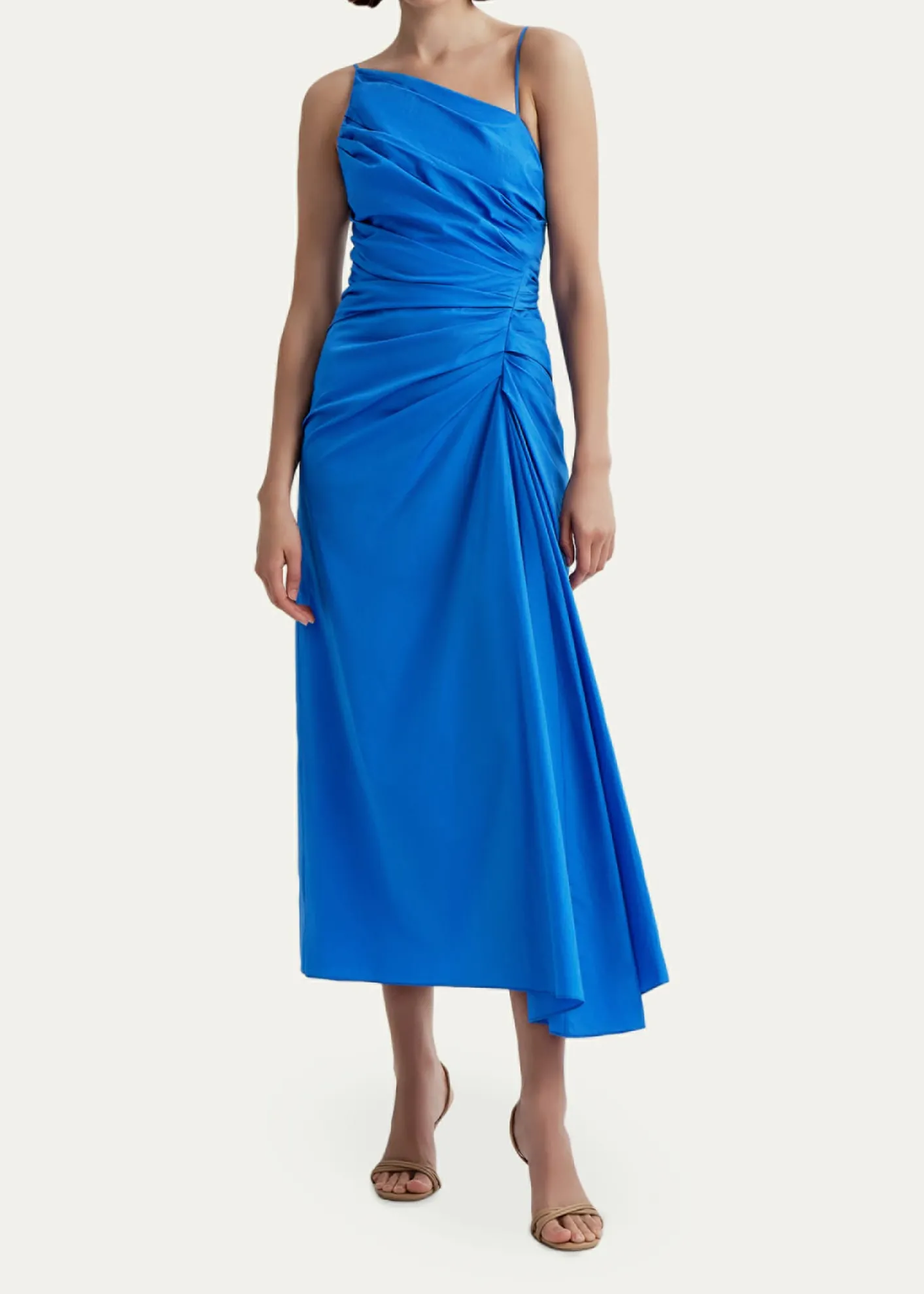 A.L.C.Juno Ruched One-Shoulder Midi Dress