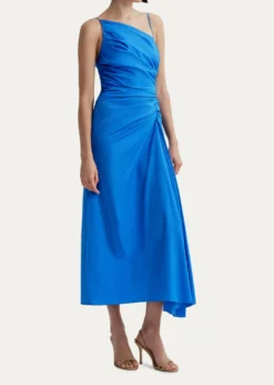 A.L.C.Juno Ruched One-Shoulder Midi Dress