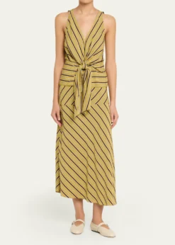 A.L.C.Kara Stripe Midi Skirt