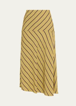 A.L.C.Kara Stripe Midi Skirt