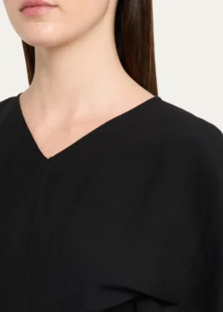 A.L.C.Leni Short-Sleeve Linen-Blend Mini Dress