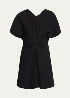 A.L.C.Leni Short-Sleeve Linen-Blend Mini Dress