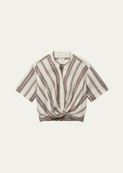 A.L.C.Leonore Gathered Linen Top