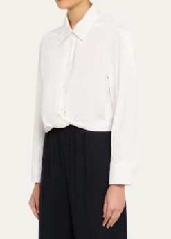 A.L.C.Leo Twist-Front Cotton Lawn Top