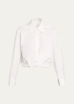 A.L.C.Leo Twist-Front Cotton Lawn Top