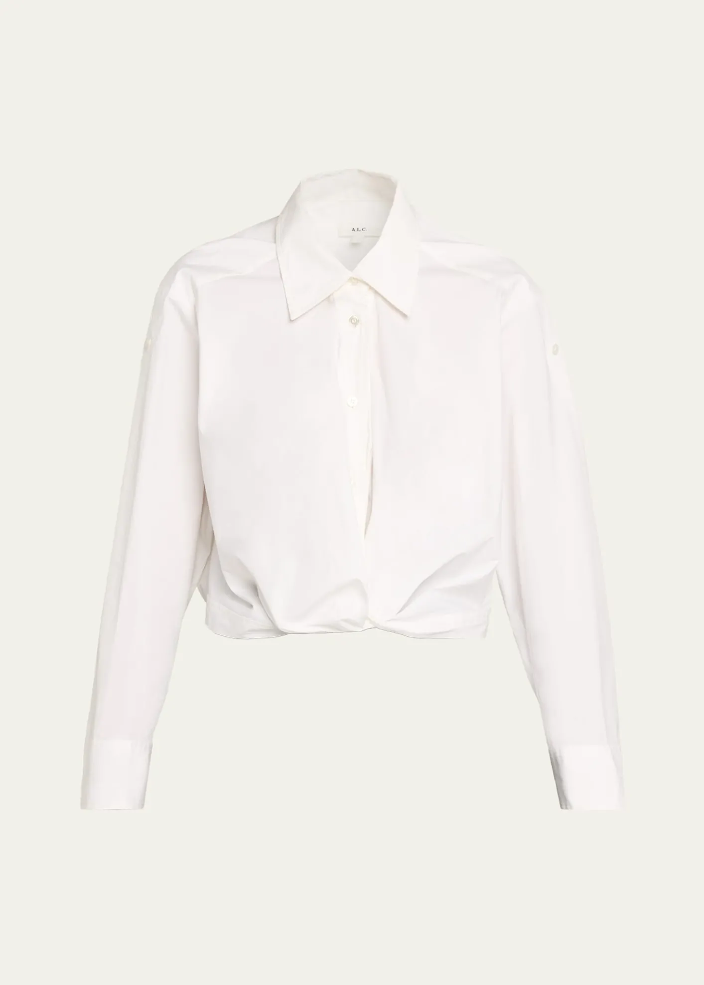 A.L.C.Leo Twist-Front Cotton Lawn Top