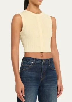 A.L.C.Lottie Button-Front Top