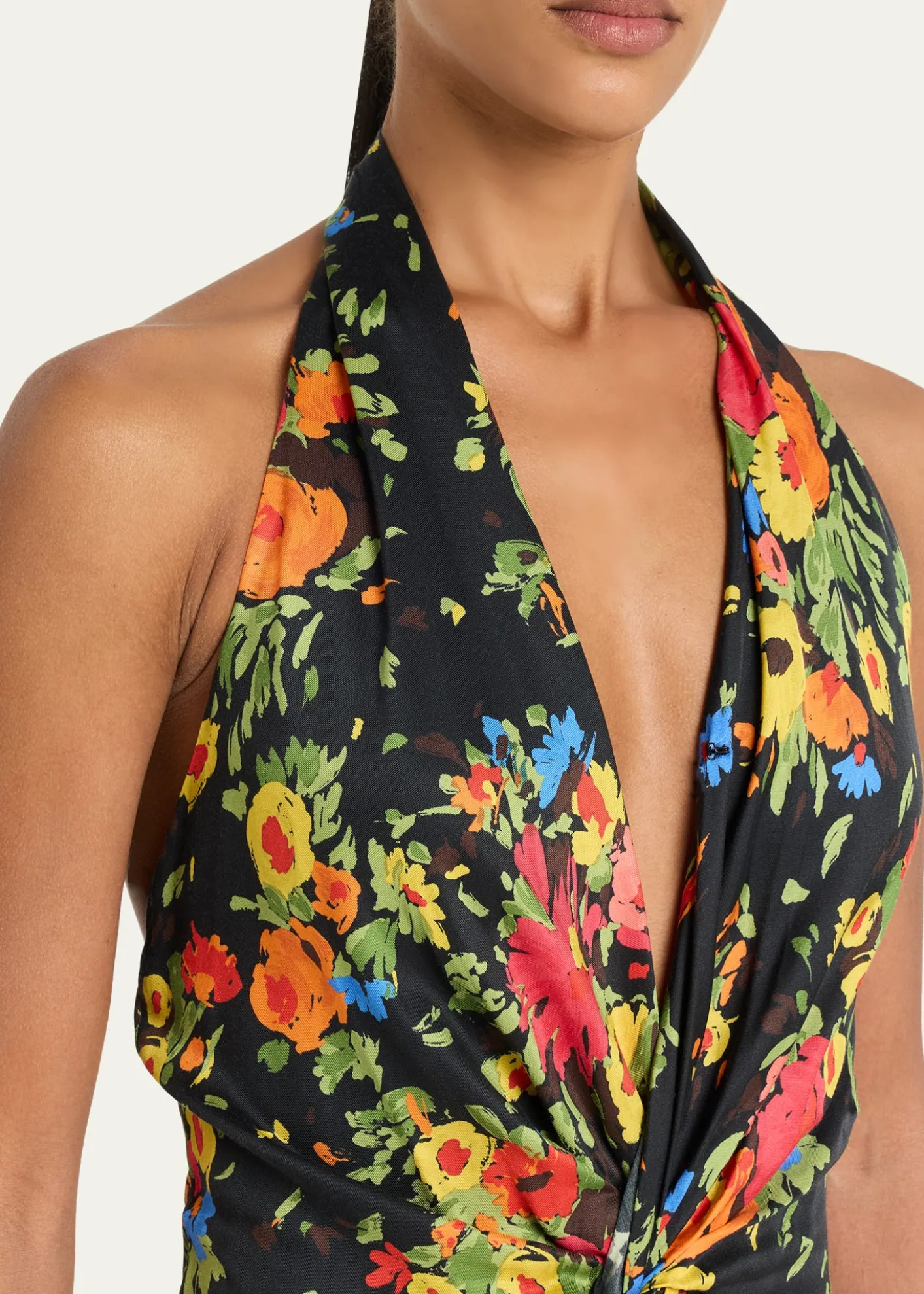 A.L.C.Mabel Floral Halter Gown