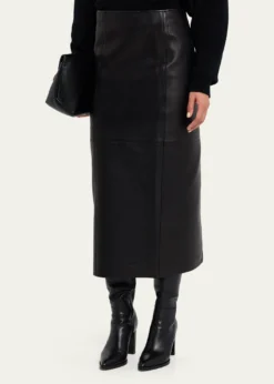 A.L.C.Marta Leather Midi Skirt