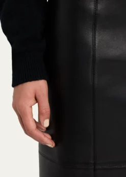 A.L.C.Marta Leather Midi Skirt