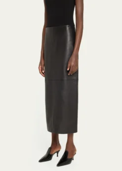 A.L.C.Marta Straight Leather Maxi Skirt
