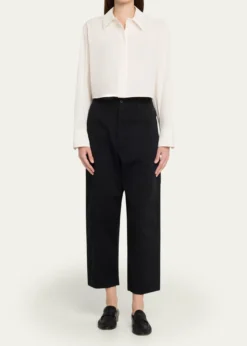 A.L.C.Maude Cropped Button-Front Top