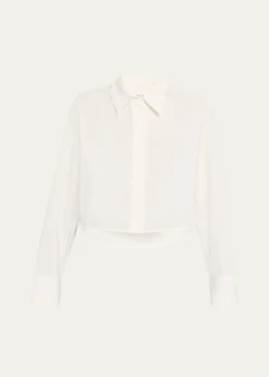 A.L.C.Maude Cropped Button-Front Top