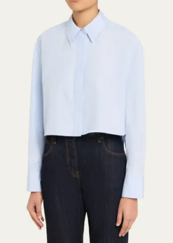 A.L.C.Maude Cropped Cotton Poplin Top