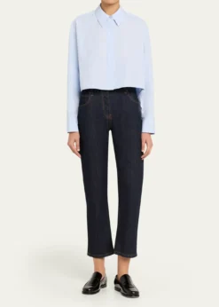 A.L.C.Maude Cropped Cotton Poplin Top