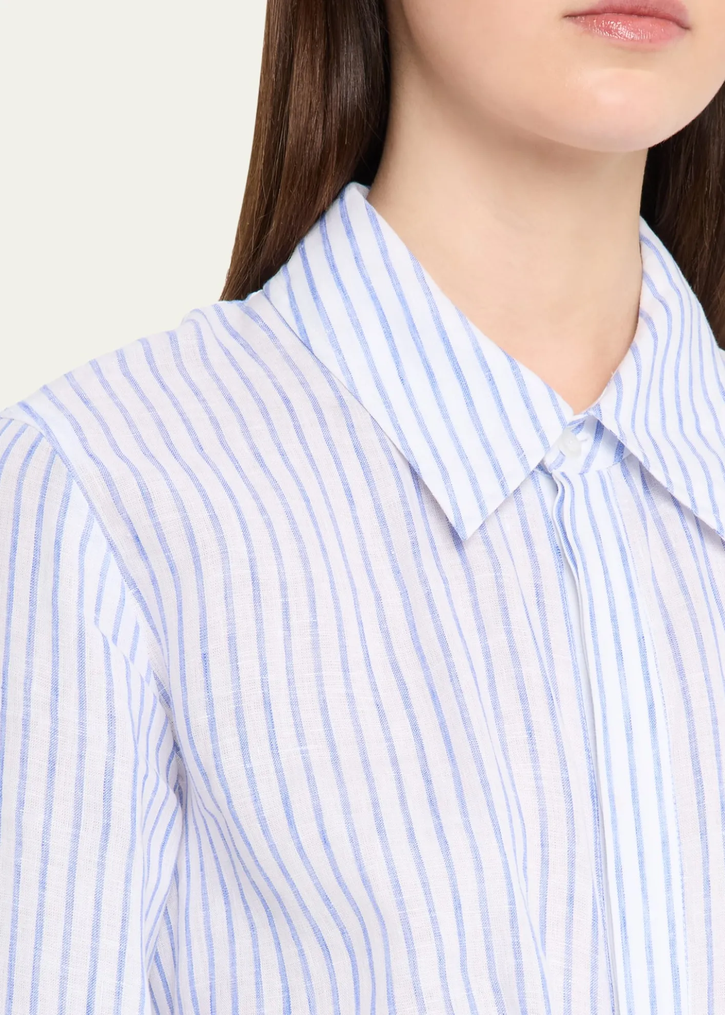 A.L.C.Mila Stripe Linen Shirtdress