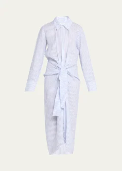 A.L.C.Mila Stripe Linen Shirtdress