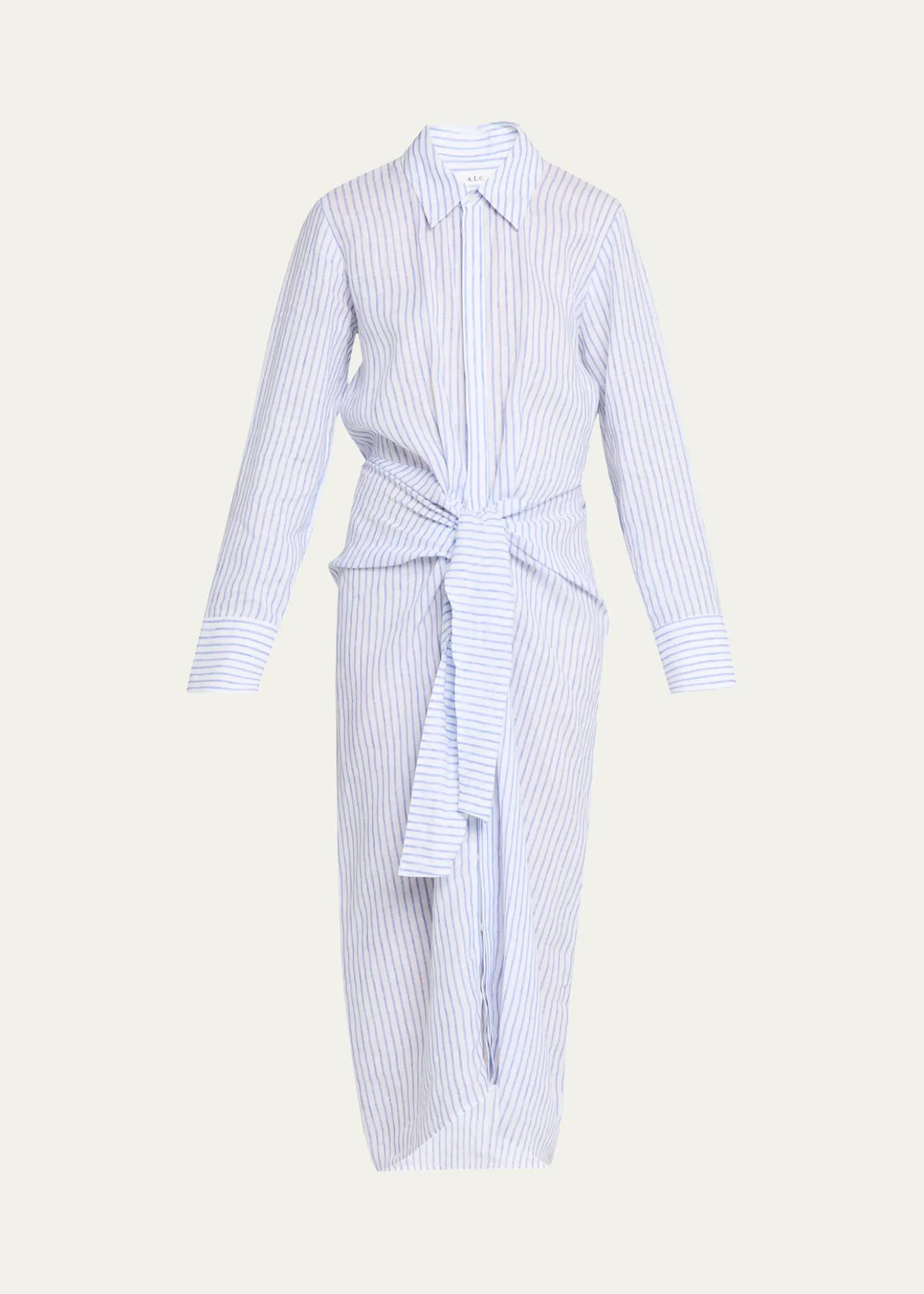 A.L.C.Mila Stripe Linen Shirtdress