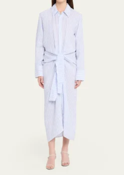 A.L.C.Mila Stripe Linen Shirtdress