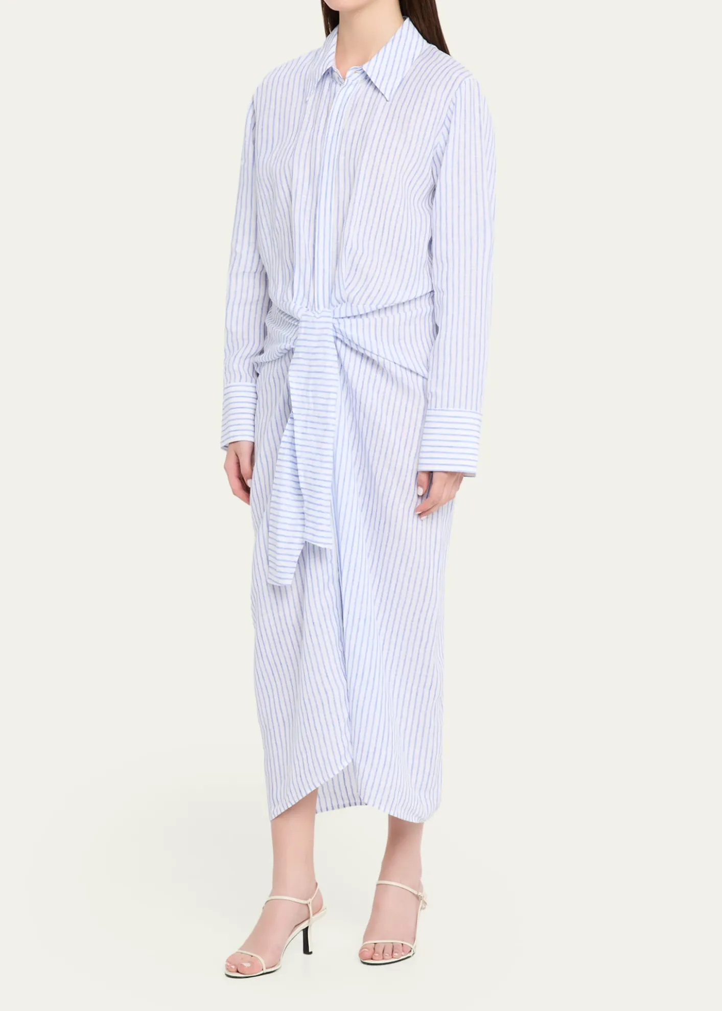 A.L.C.Mila Stripe Linen Shirtdress