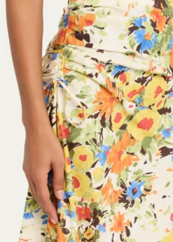 A.L.C.Naomi Floral Draped Midi Skirt