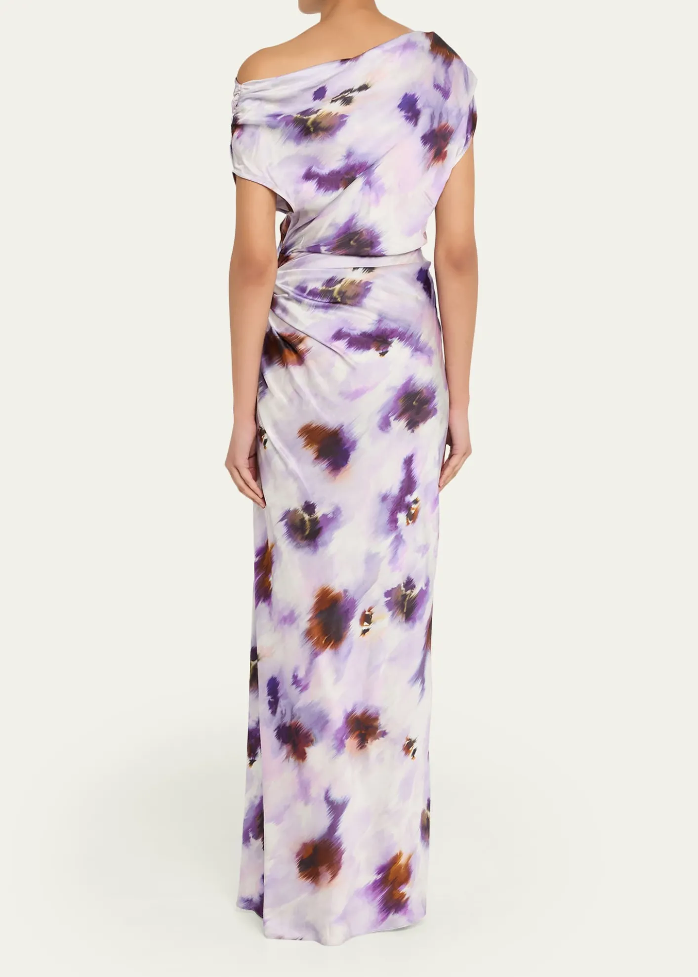 A.L.C.Poppy One-Shoulder Satin Midi Dress