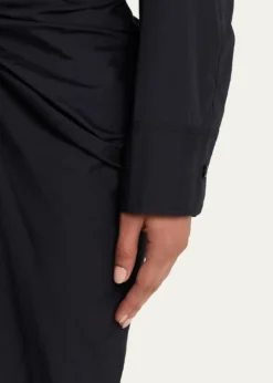 A.L.C.Rhodes Draped Cotton Midi Skirt