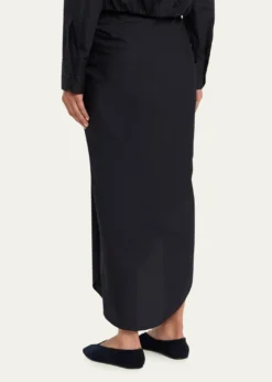 A.L.C.Rhodes Draped Cotton Midi Skirt