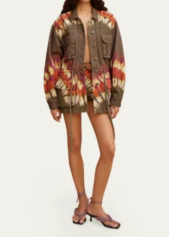 ALEMAISMarilyn Tie-Dye Denim Utility Jacket