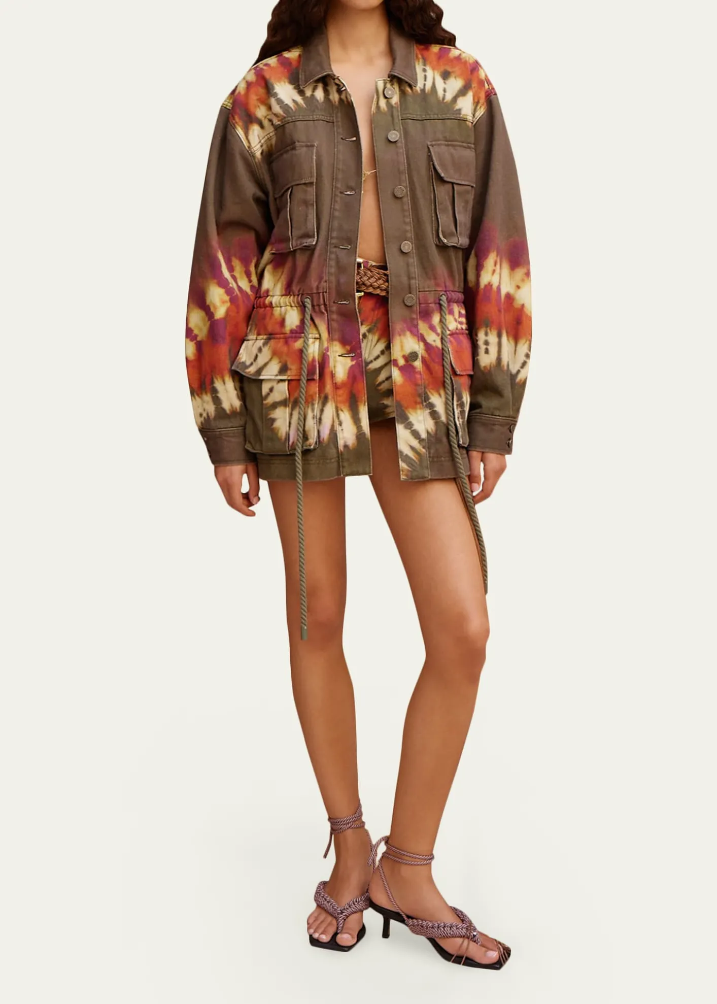 ALEMAISMarilyn Tie-Dye Denim Utility Jacket