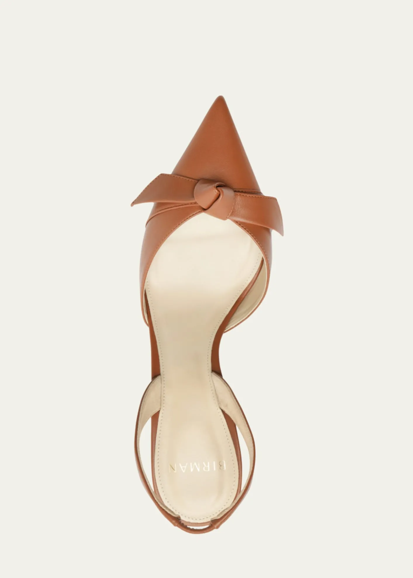 Alexandre BirmanClarita Bell Leather Bow Slingback Pumps