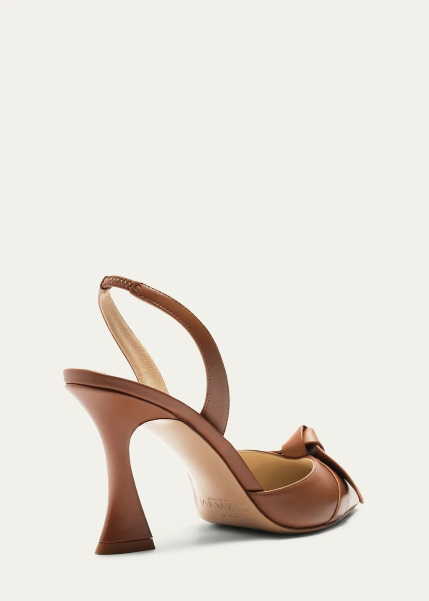 Alexandre BirmanClarita Bell Leather Bow Slingback Pumps