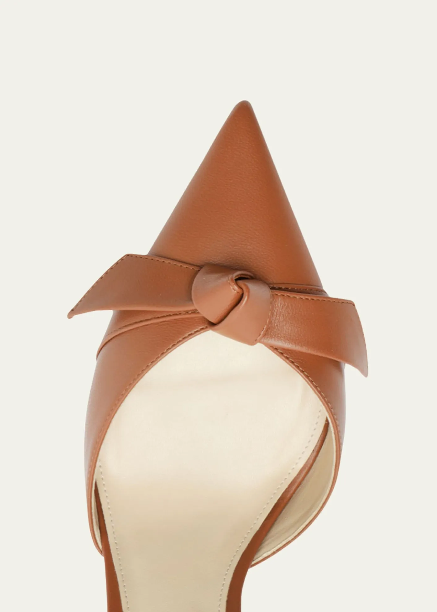 Alexandre BirmanClarita Bell Leather Bow Slingback Pumps