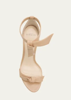 Alexandre BirmanClarita Leather Bow Ankle-Strap Sandals