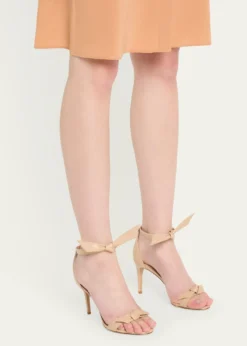 Alexandre BirmanClarita Leather Bow Ankle-Strap Sandals