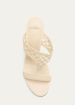 Alexandre Birman90mm Braided Leather Block-Heel Sandals