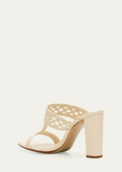 Alexandre Birman90mm Braided Leather Block-Heel Sandals