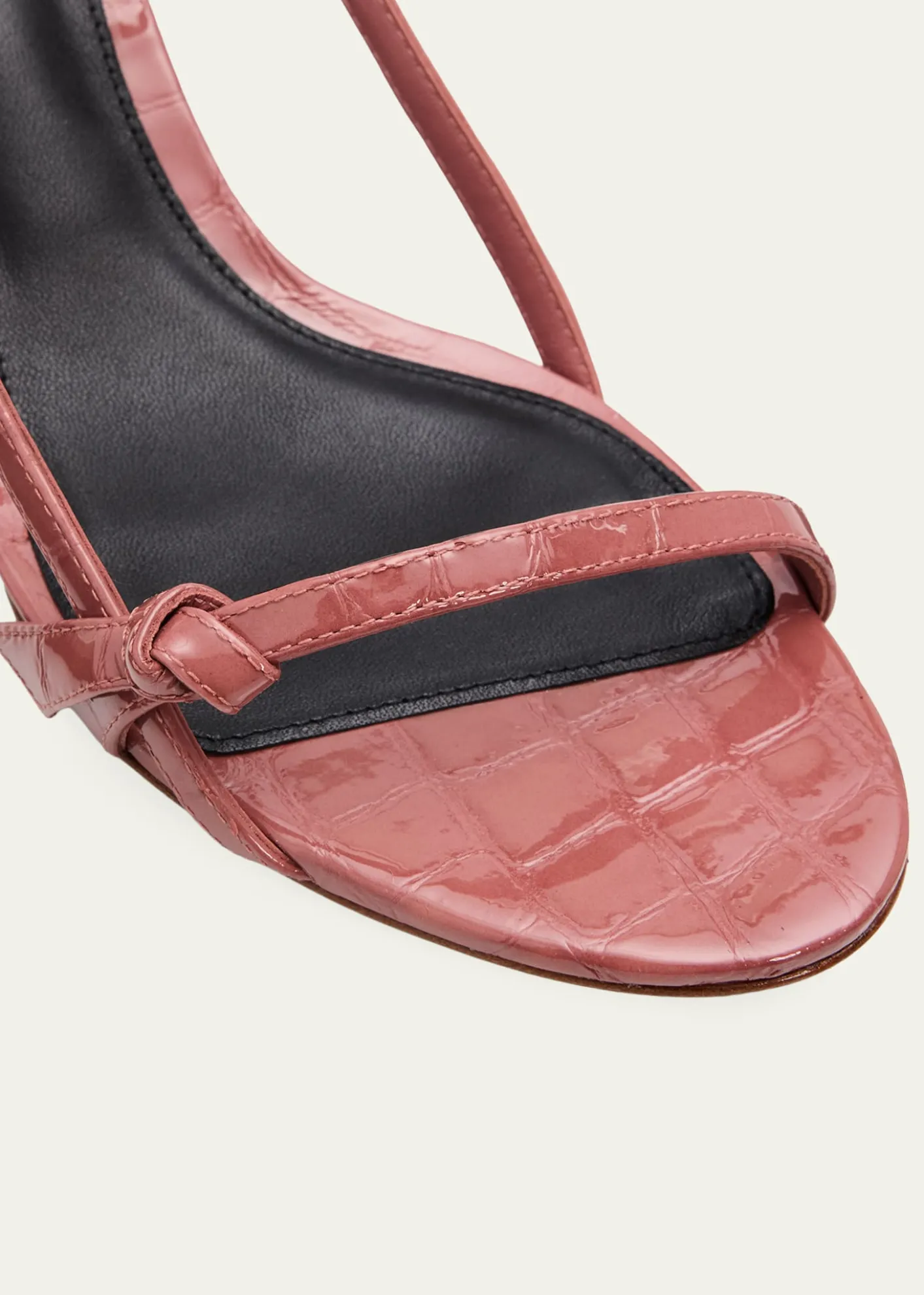Alexandre Birman50mm Clarita Caged Croc-Embossed Leather Sandals