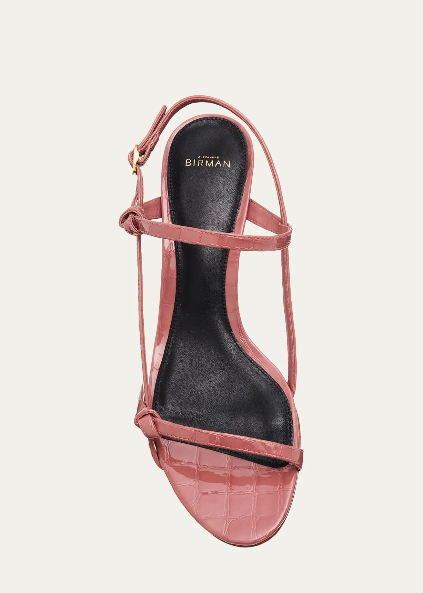 Alexandre Birman50mm Clarita Caged Croc-Embossed Leather Sandals