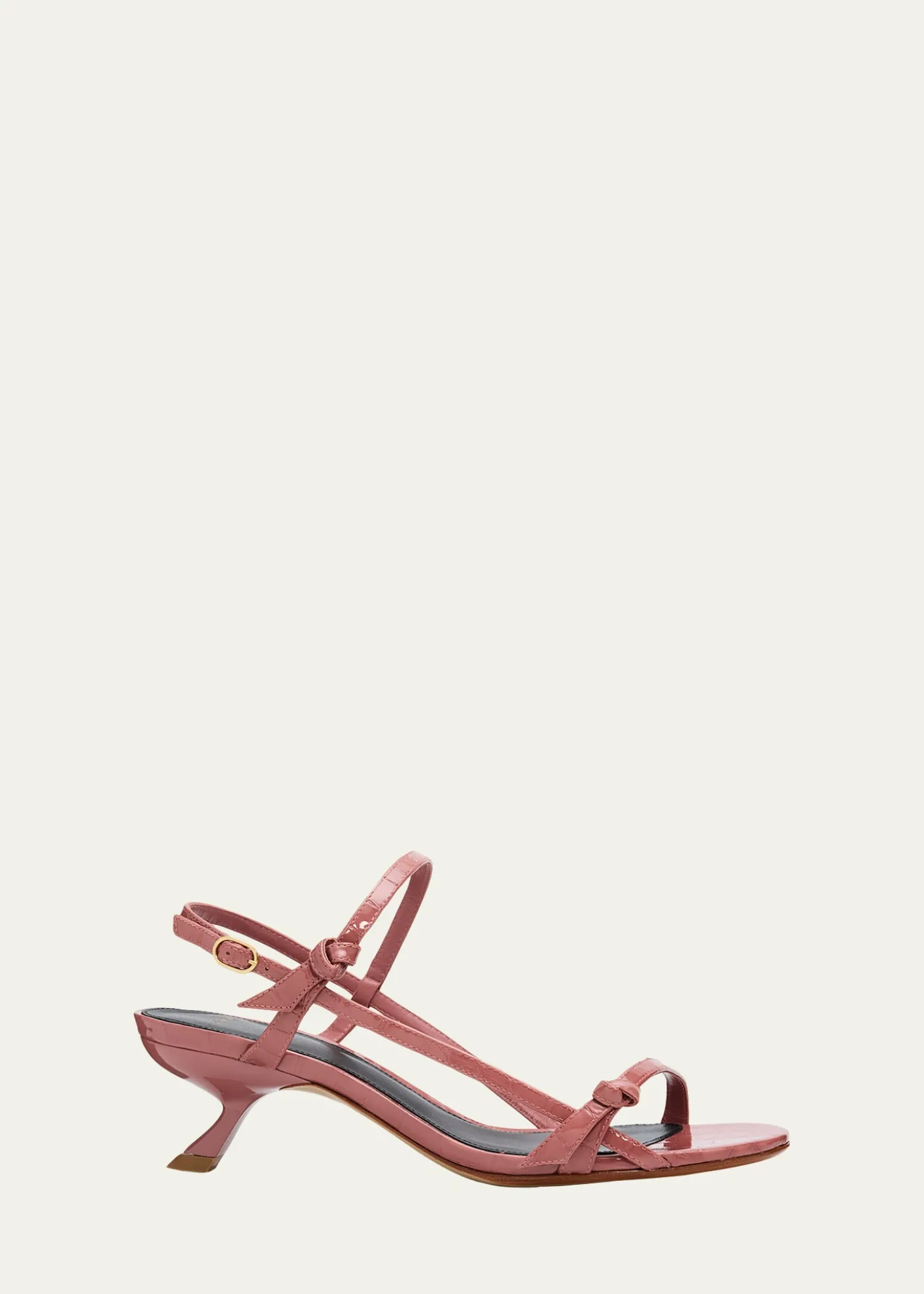 Alexandre Birman50mm Clarita Caged Croc-Embossed Leather Sandals