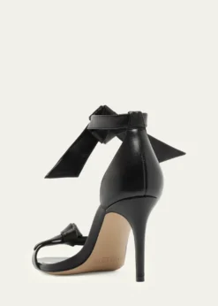 Alexandre Birman75mm Clarita Leather Bow Ankle-Strap Sandals