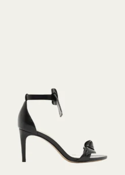 Alexandre Birman75mm Clarita Leather Bow Ankle-Strap Sandals