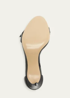 Alexandre Birman75mm Clarita Leather Bow Ankle-Strap Sandals