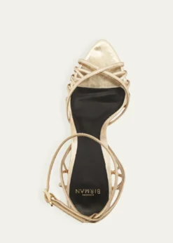 Alexandre Birman85mm Solene Metallic Leather Sandals