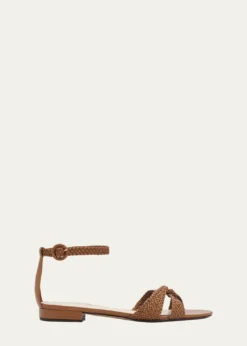 Alexandre BirmanSabrina Braided Leather Flat Sandals