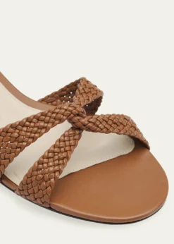 Alexandre BirmanSabrina Braided Leather Flat Sandals