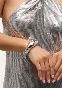 Alexis BittarLarge Molten Silver-Tone Hinged Cuff Bracelet